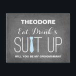 Word jij mijn Groomsman ? | Groomsmen Kaart<br><div class="desc">ETEN,  DRINKEN EN PAKKEN. Je hebt je vrouw gevonden,  maar je hebt je jongens nog steeds nodig. Stuur ze deze groomsmen kaart.</div>