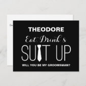 Word jij mijn Groomsman ? | Groomsmen Kaart (Voorkant / Achterkant)