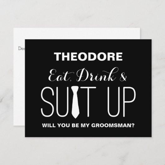 Word jij mijn Groomsman ? | Groomsmen Kaart (Voorkant / Achterkant)