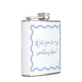 "Word jij mijn iets blauws?" voorstelfles Heupfles (Rechts)