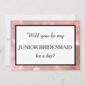 Word jij mijn junior bruidsmeisje? kaart (Achterkant)