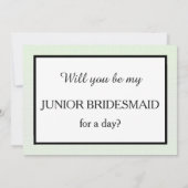 Word jij mijn junior bruidsmeisje? kaart (Achterkant)