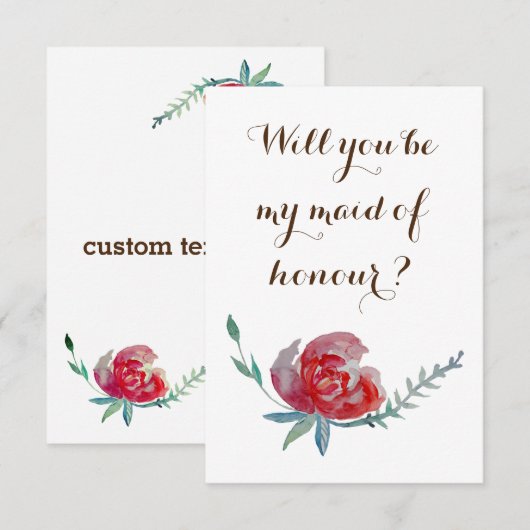 Word jij mijn Kaart voor de bruidsmeisje? (Voorkant / Achterkant)