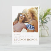 Word jij mijn Kaart voor de bruidsmeisje? (Staand voorkant)