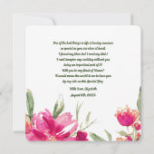 Word jij mijn Maid Honor? Aquarel Bloemen Kaart (Achterkant)