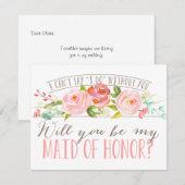 Word jij mijn Maid of Honor? | bruidsmeisje Kaart (Voorkant / Achterkant)