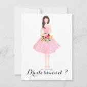 Word jij mijn Maid of Honor Custom Card? Kaart (Voorkant)