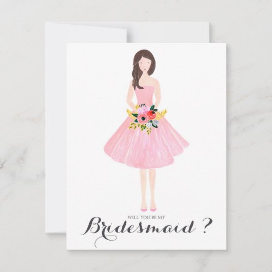 Word jij mijn Maid of Honor Custom Card? Kaart (Voorkant)