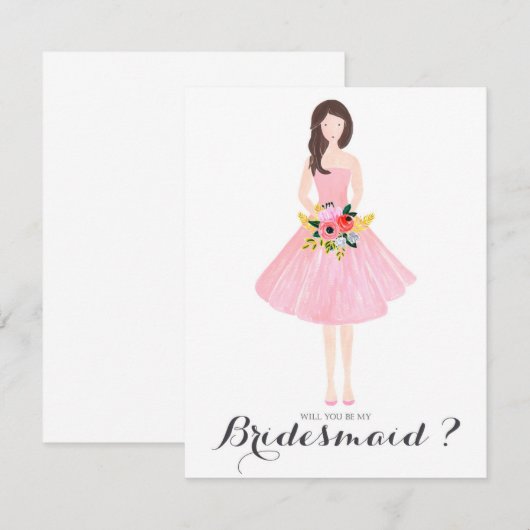 Word jij mijn Maid of Honor Custom Card? Kaart (Voorkant / Achterkant)