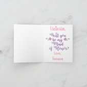 Word jij mijn Maid of Honor Kaart? (Binnen)