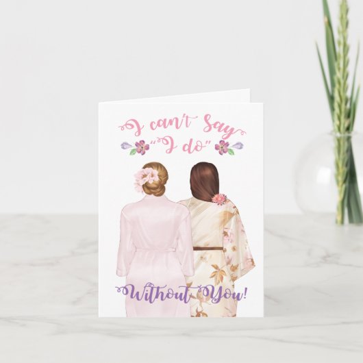 Word jij mijn Maid of Honor Kaart? (Voorkant)