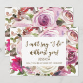 Word jij mijn Maid of Honor-kaart gepersonaliseerd Kaart (Voorkant / Achterkant)