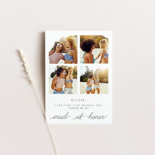 Word jij mijn Maid of Honor Kaart met foto's?