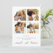 Word jij mijn Maid of Honor Kaart met foto's? (Staand voorkant)