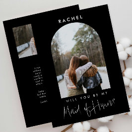 Word jij mijn Maid of Honor Minimalist Foto?