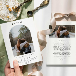 Word jij mijn Maid of Honor Minimalist Foto?