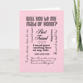Word jij mijn Maid of Honor, Pink, beste vriend?