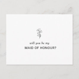 Word jij mijn Maid of Honor Uitnodiging Briefkaart