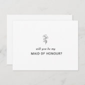 Word jij mijn Maid of Honor Uitnodiging Briefkaart (Voorkant / Achterkant)