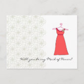 Word jij mijn Maid of Honor?  Uitnodiging Briefkaart (Voorkant)