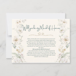 Word jij mijn Maid of Honor? | voorstel Briefkaart