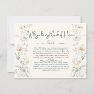 Word jij mijn Maid of Honor?   voorstel Briefkaart