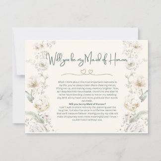 Word jij mijn Maid of Honor? | voorstel Briefkaart