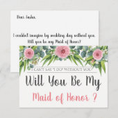 Word jij mijn Maid of Honor? voorstel Kaart (Voorkant / Achterkant)