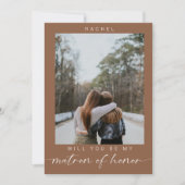 Word jij mijn Matron of Honor Foto Boho? Kaart (Voorkant)