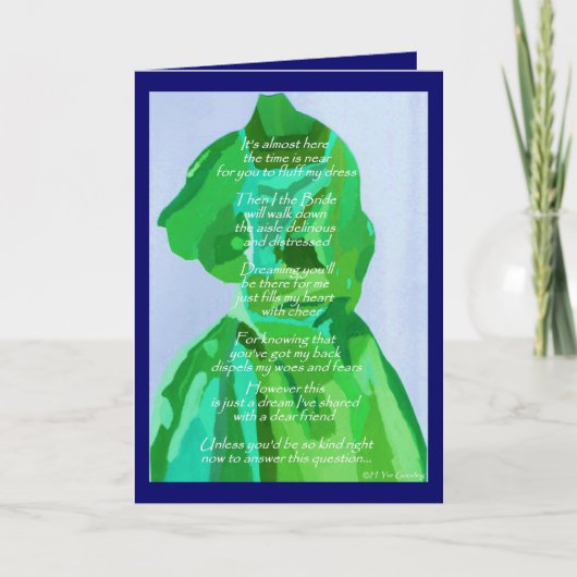 Word jij mijn Matron of Honor Lente/Zomer Kaart? (Voorkant)