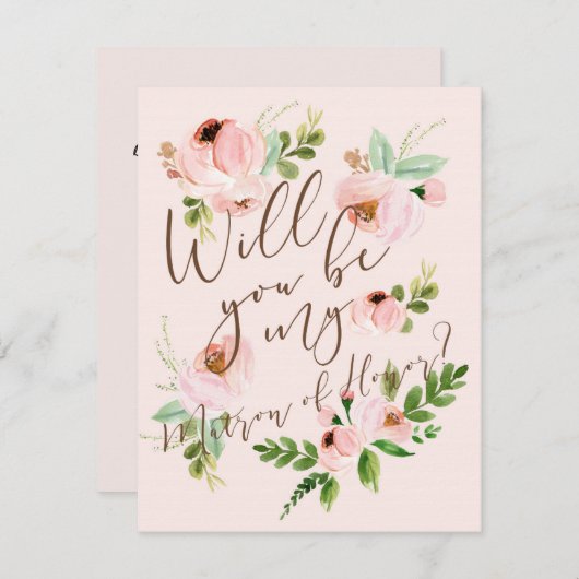 Word jij mijn matron van eer? | bruidsmeisje Kaart (Voorkant / Achterkant)