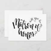 Word jij mijn matron van eer? Voorstel Kaart (Voorkant / Achterkant)