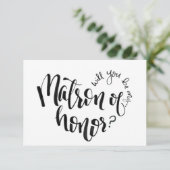Word jij mijn matron van eer? Voorstel Kaart (Staand voorkant)