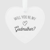 Word jij mijn peetmoeder? Modern baby shower Ornament (voorkant)