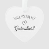 Word jij mijn peetmoeder? Modern baby shower Ornament (achterkant)