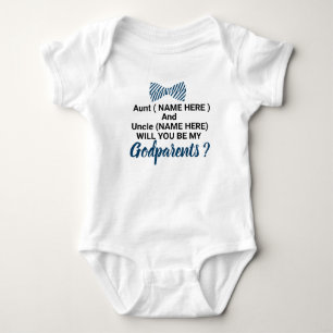Word jij mijn peetouders? Baby jongen Romper