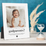 Word jij mijn peetouders fotovoorstel? fotoplaat<br><div class="desc">Op zoek naar een lieve en zinvolle manier om een geliefde te vragen om de peetouders van je baby te zijn? Dit moderne, minimalistische ontwerp is de perfecte manier om pop te zijn van de vraag! Of je nu een familielid of goede vrienden vraagt, dit zal je helpen een oprechte...</div>