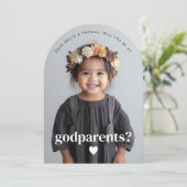 Word jij mijn peetouders fotovoorstel? kaart (Staand voorkant)