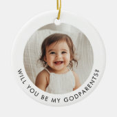 Word jij mijn peetouders fotovoorstel? keramisch ornament (Voorkant)