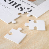 Word jij mijn peetouders fotovoorstel? legpuzzel (Zijkant)