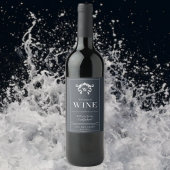 Word jij mijn peetvader Elegant Monogram Wijn Etiket