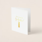 Word jij mijn peetvader Stropdas fotovoorstel? Folie Kaarten (Voorkant)