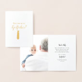 Word jij mijn peetvader Stropdas fotovoorstel? Folie Kaarten (Display)