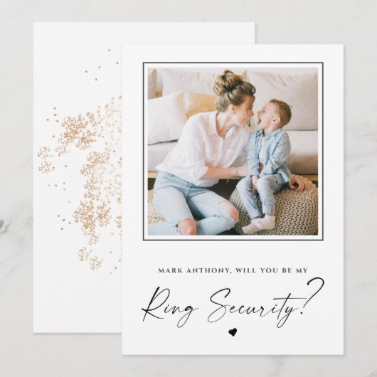 Word jij mijn Ring Security Voorstel Fotokaart? (Voorkant / Achterkant)