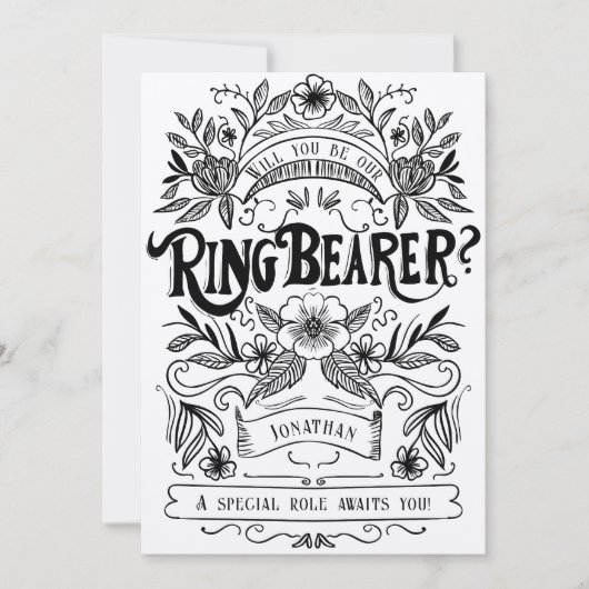 Word jij mijn ringdrager? kaart (Voorkant)