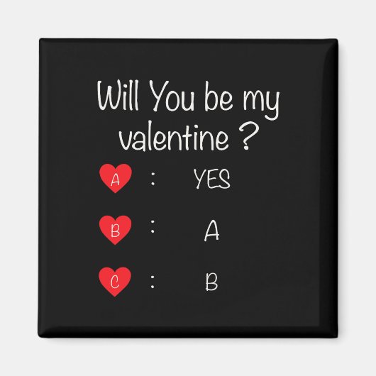 Word jij mijn Valentijn 1 Magneet (Voorkant)