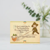 Word jij mijn Valentijn? briefkaart (Staand voorkant)