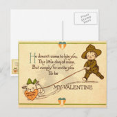 Word jij mijn Valentijn? briefkaart (Voorkant / Achterkant)