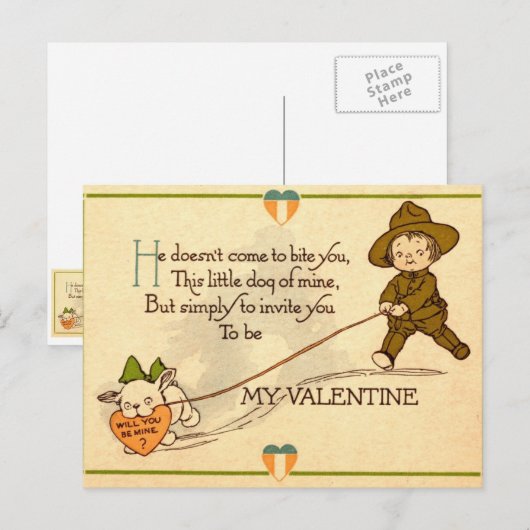 Word jij mijn Valentijn? briefkaart (Voorkant / Achterkant)