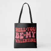 Word jij mijn Valentijn canvas tas? Tote Bag (Voorkant)